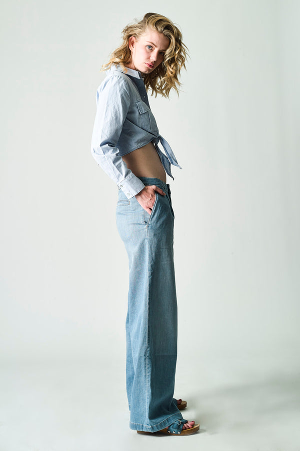 AMY Wide leg - light blue 1530-36M