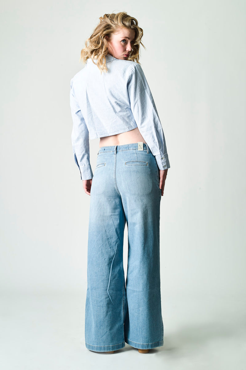 AMY Wide leg - light blue 1530-36M