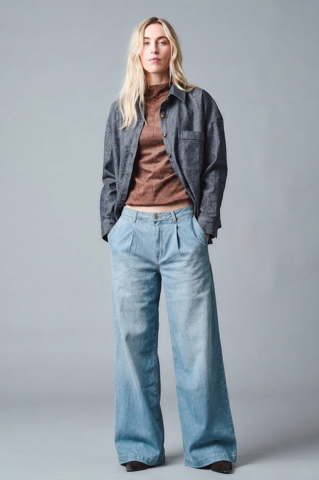 AMY Wide Leg - Hellbalu - 530-36M