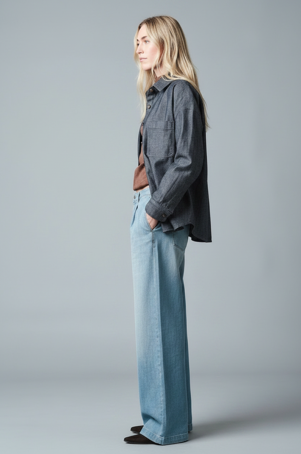 AMY Wide Leg - Hellbalu - 530-36M