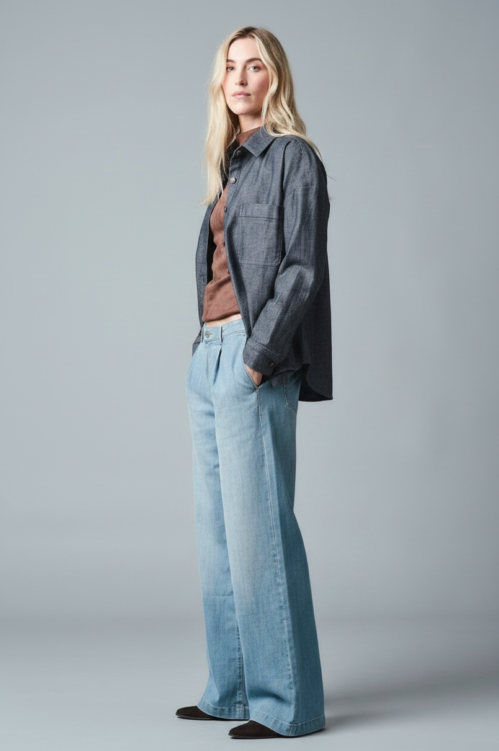 AMY Wide Leg - Hellbalu - 530-36M