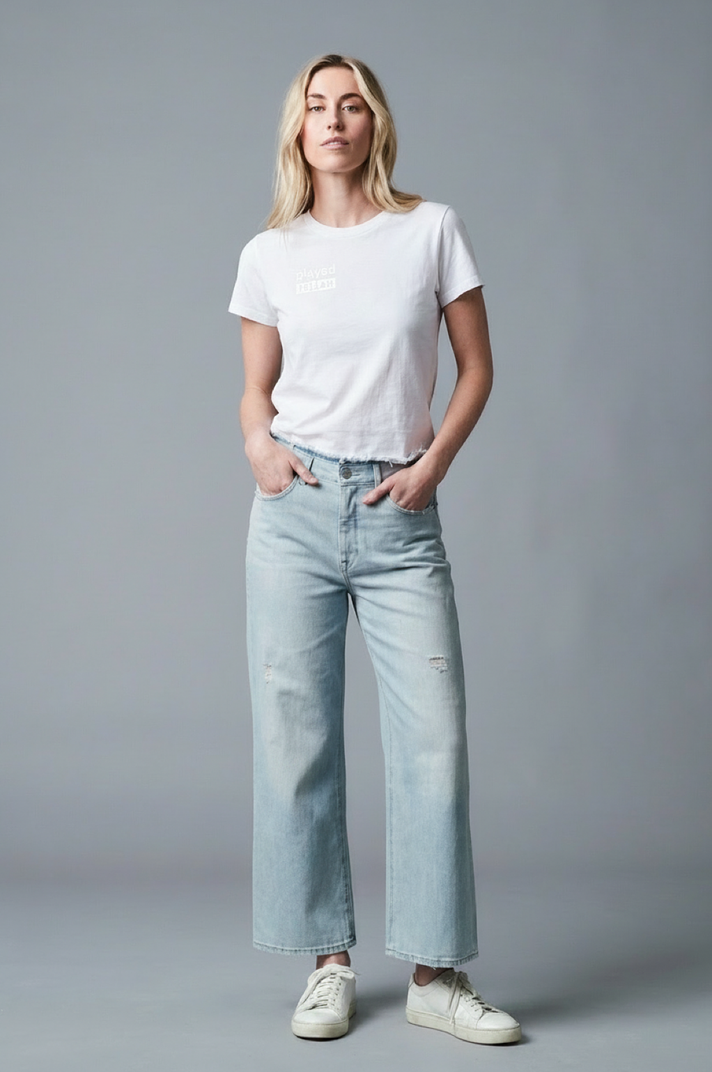 AVA Wide Leg - Cropped - Bleached