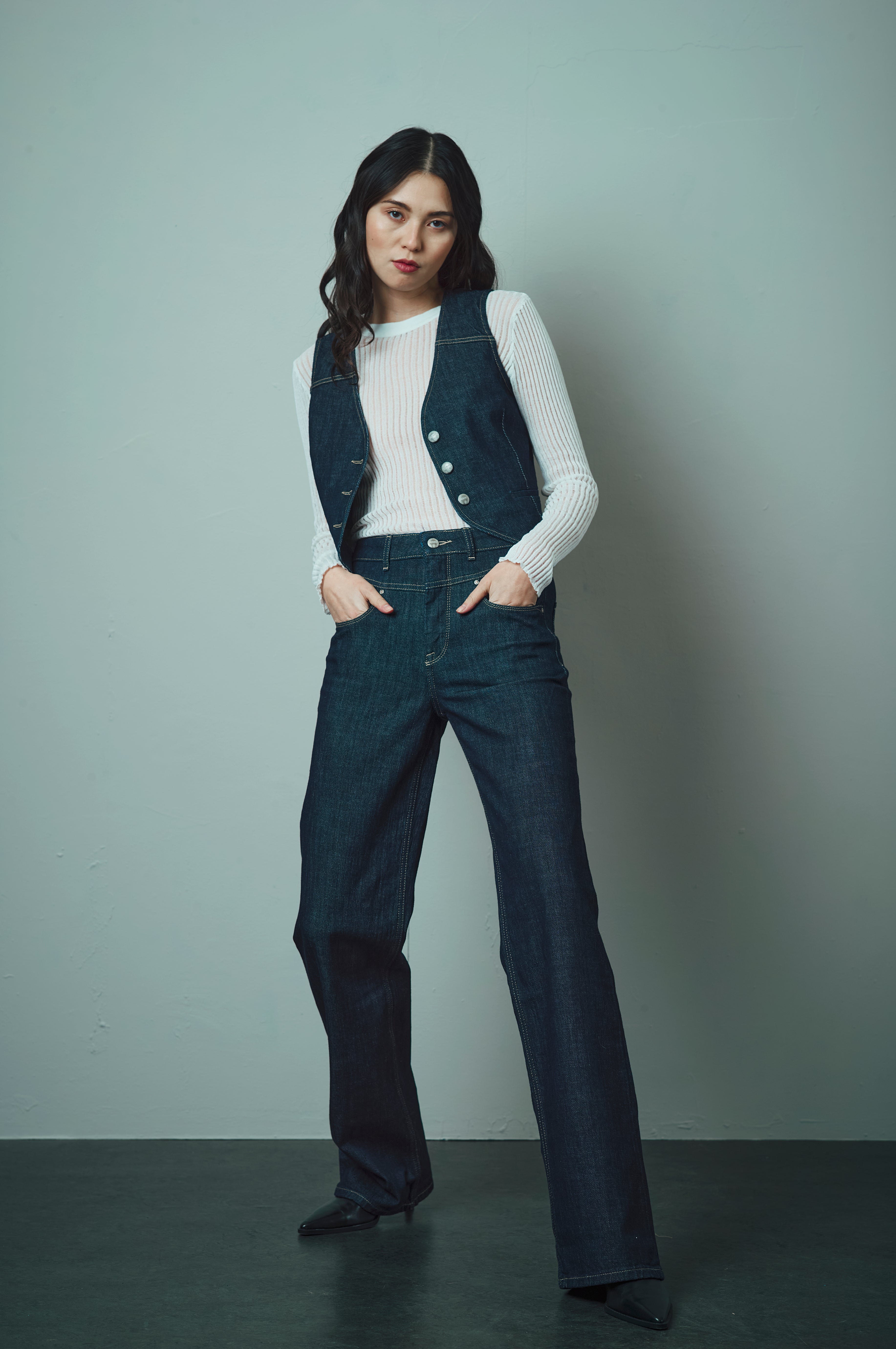 AVA Wide Leg - Dunkelblau - 533-36M