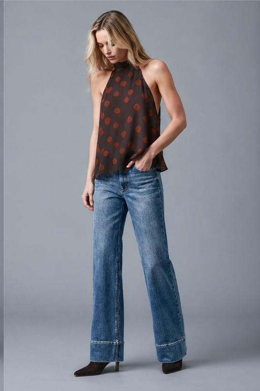 AVA Wide Leg - Mittelblau - 523-24M