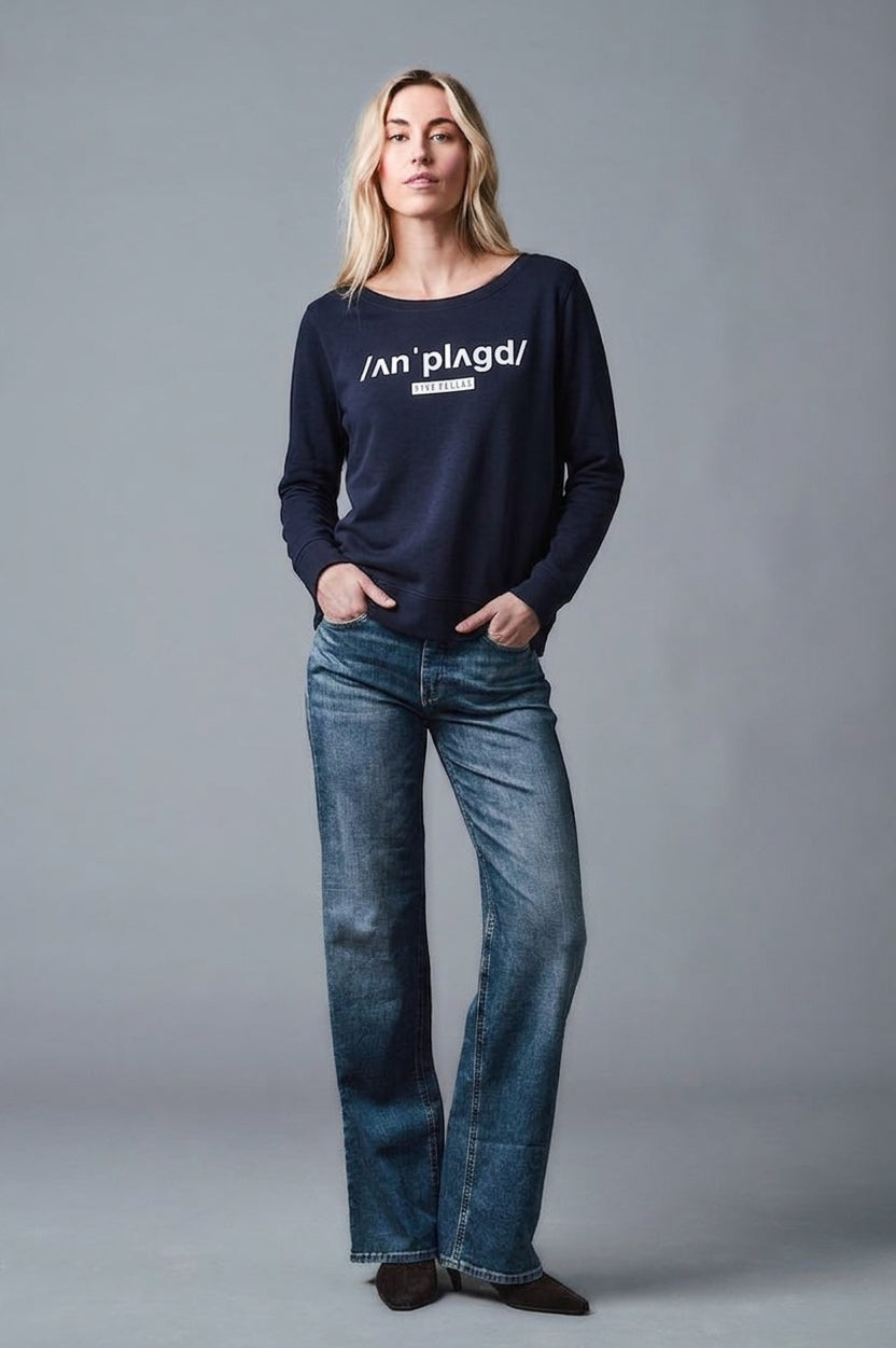 AMBER - Sweatshirt - Relaxed Fit - Navy