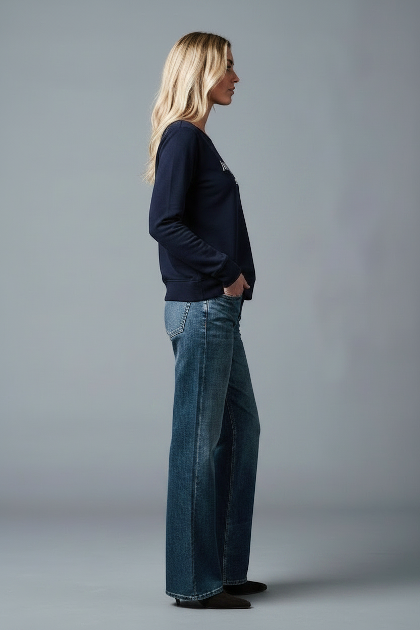 AMBER - Sweatshirt - Relaxed Fit - Navy