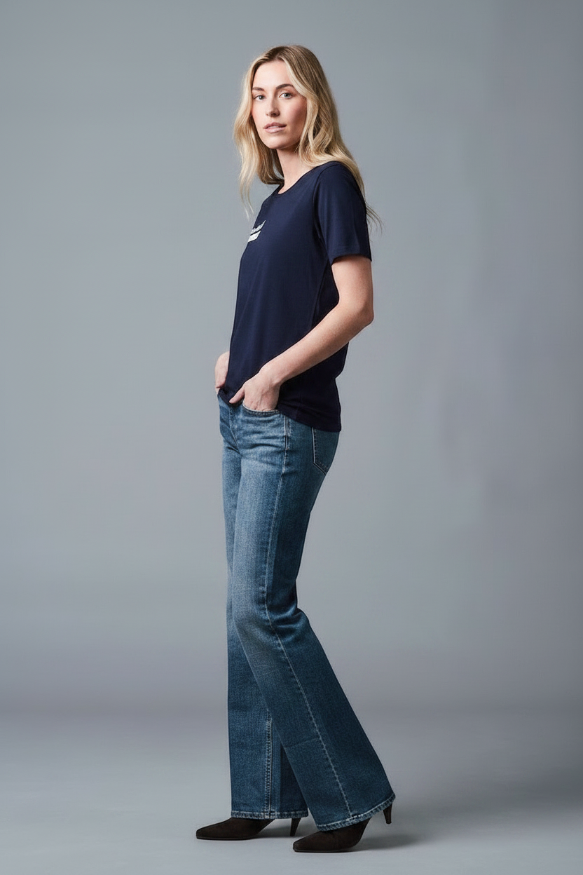 CHLOE - T-Shirt - Slim Fit - Schwarz