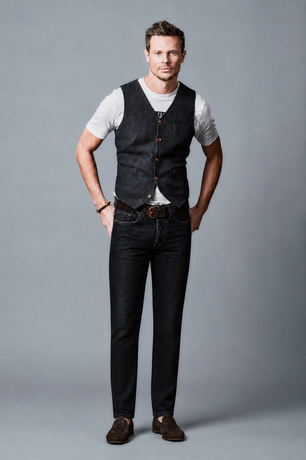 DANNY Slim Fit - Schwarz - 613-12M