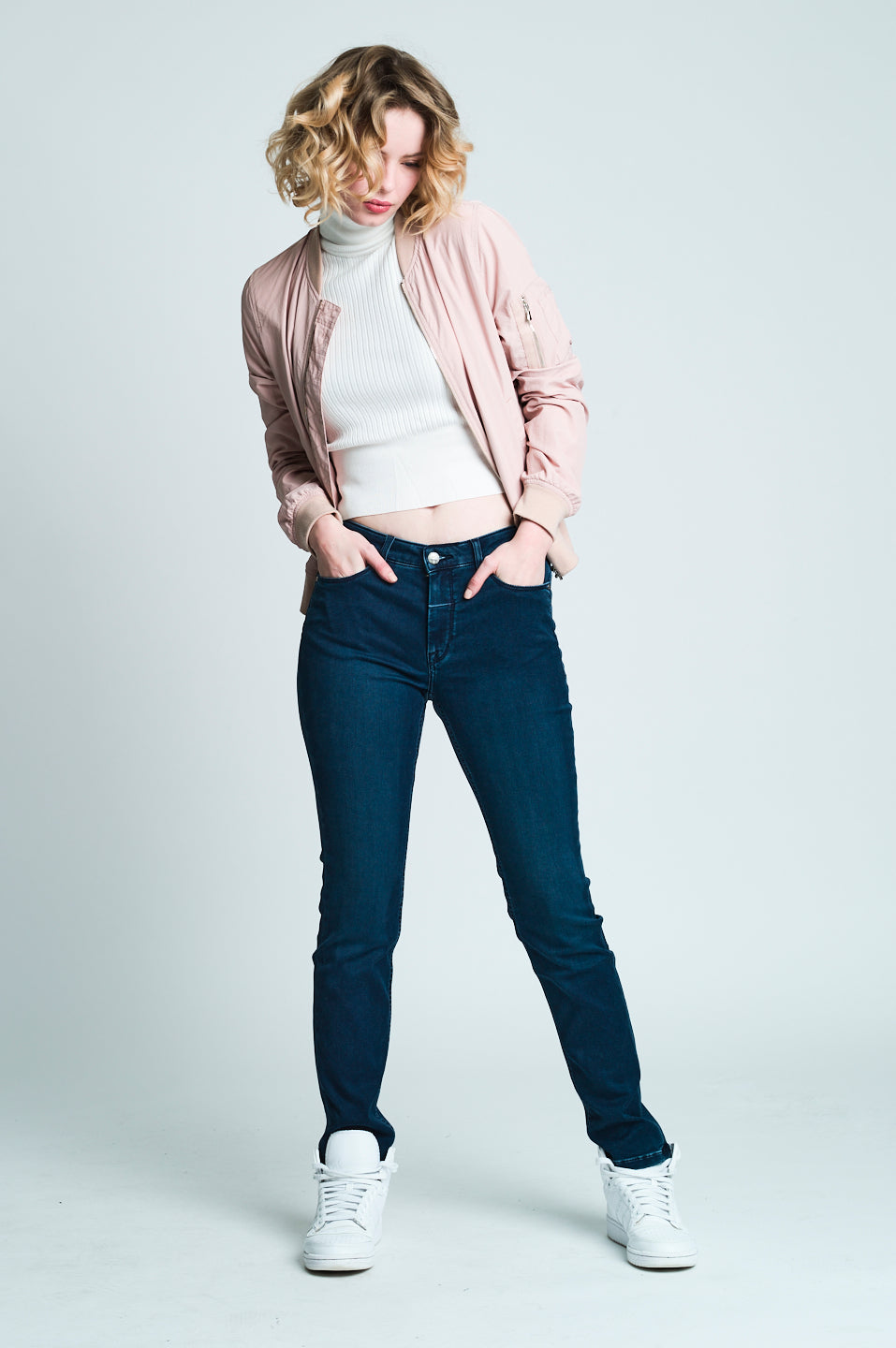 EMILY Relaxed Fit - Satin - Dunkelblau