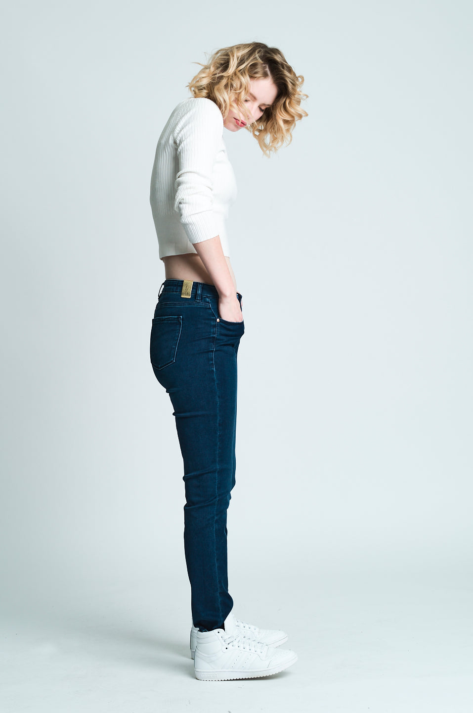 EMILY Relaxed Fit - Satin - Dunkelblau