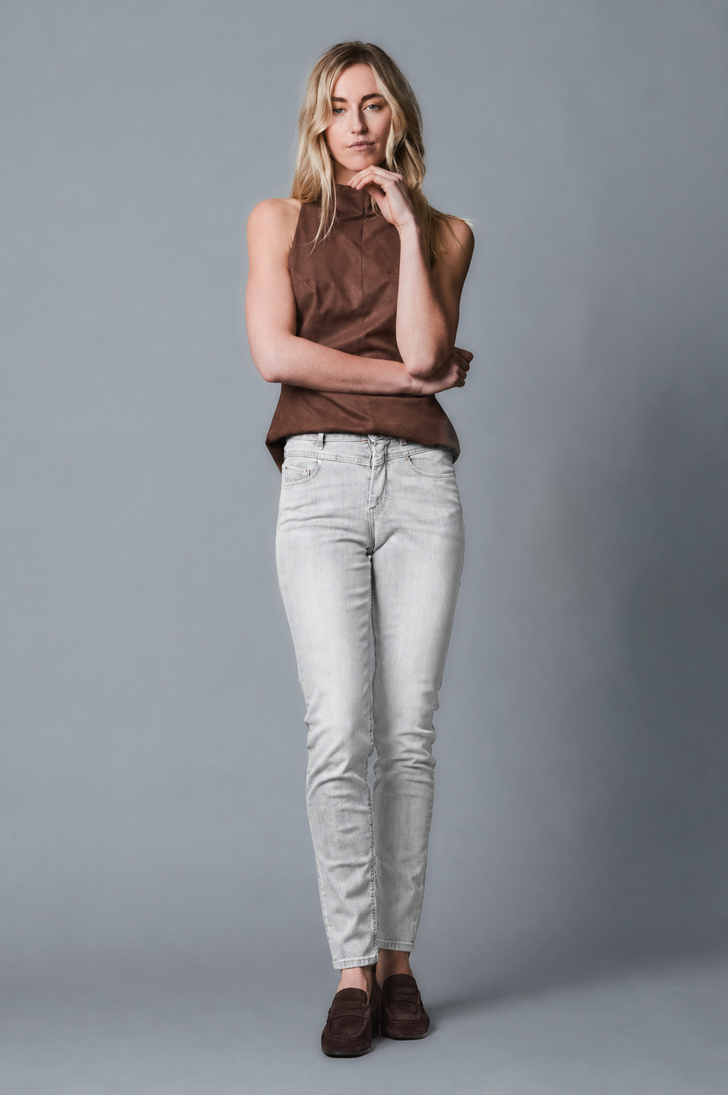 EMILY Relaxed Fit - Hellgrau - 740-48M
