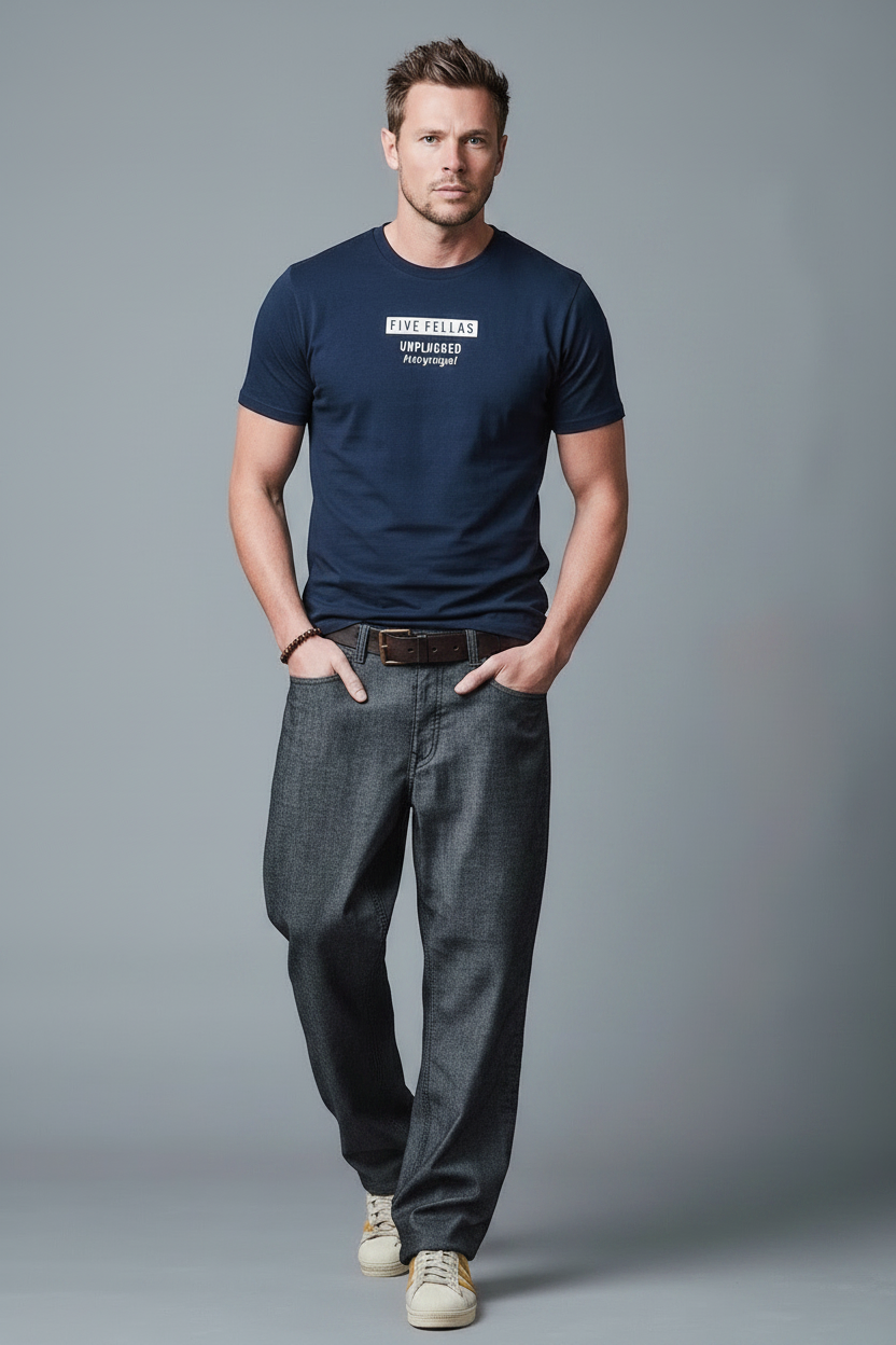 LUCA - T-Shirt - Slim Fit - Navy