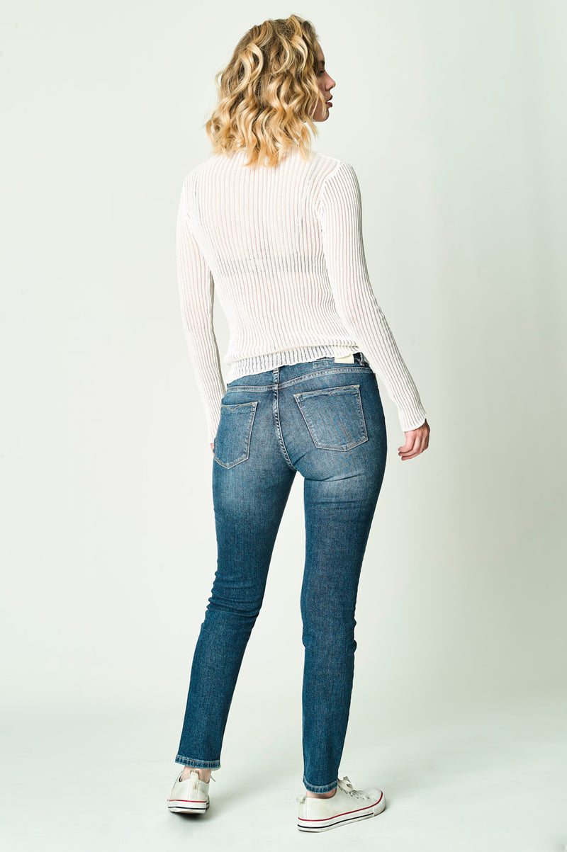 GRACIA Slim Fit - mittelblau 522-24M