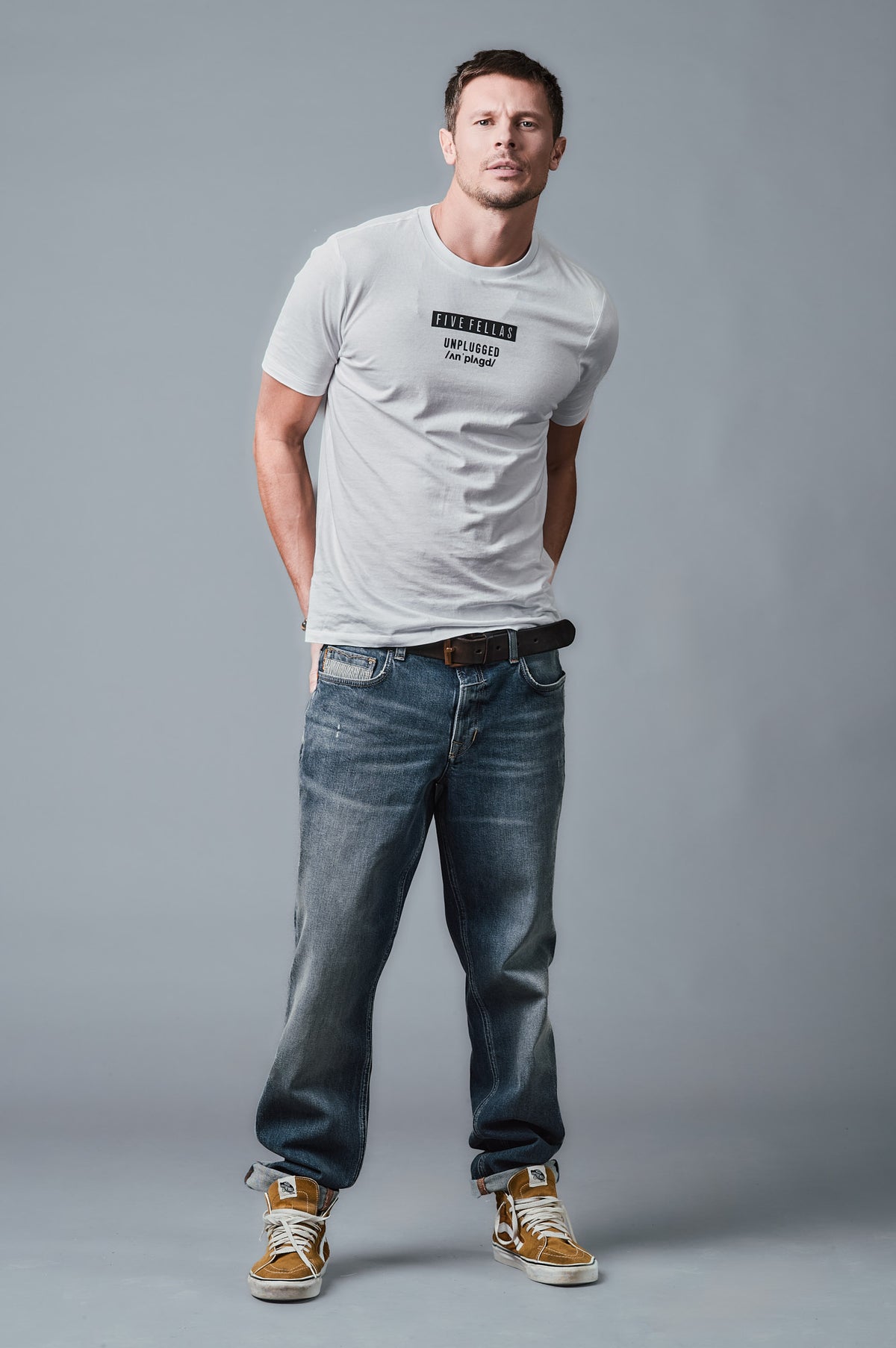 Five Fellas LUUK-Z 2188 528-24M – Vintage-Jeans in Mittelblau