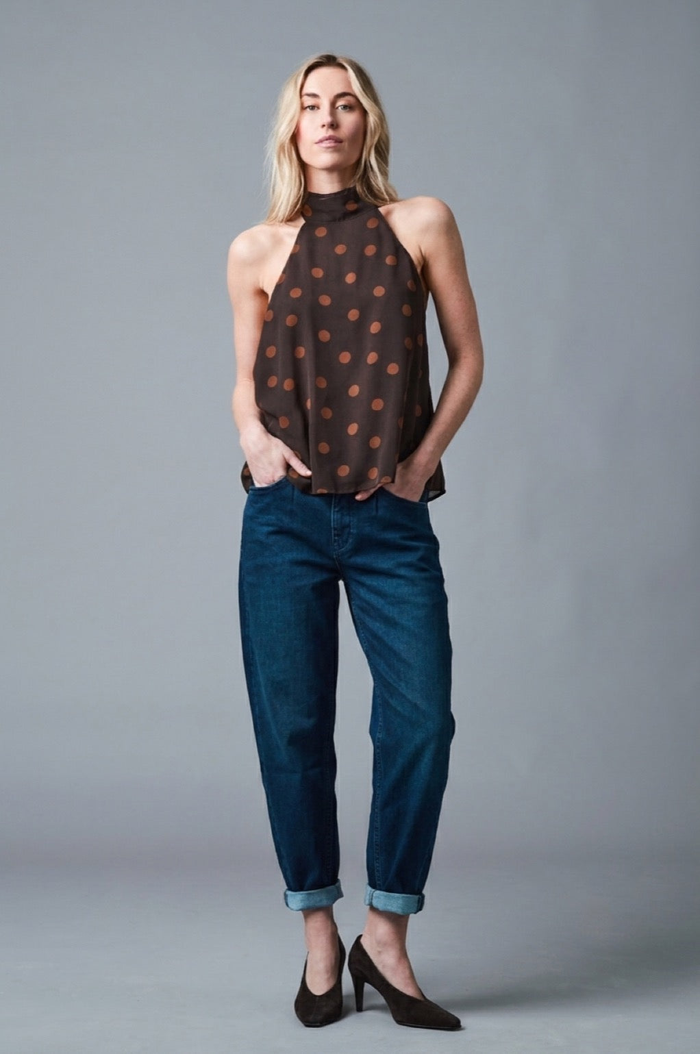 MAYA Barrel Fit - Satin - Dunkelblau