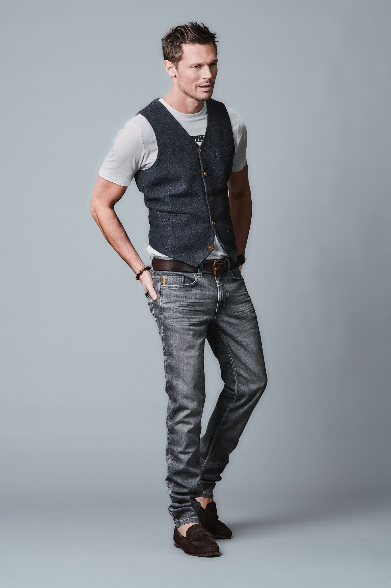 DANNY Slim Fit - Anthrazit -723-24M
