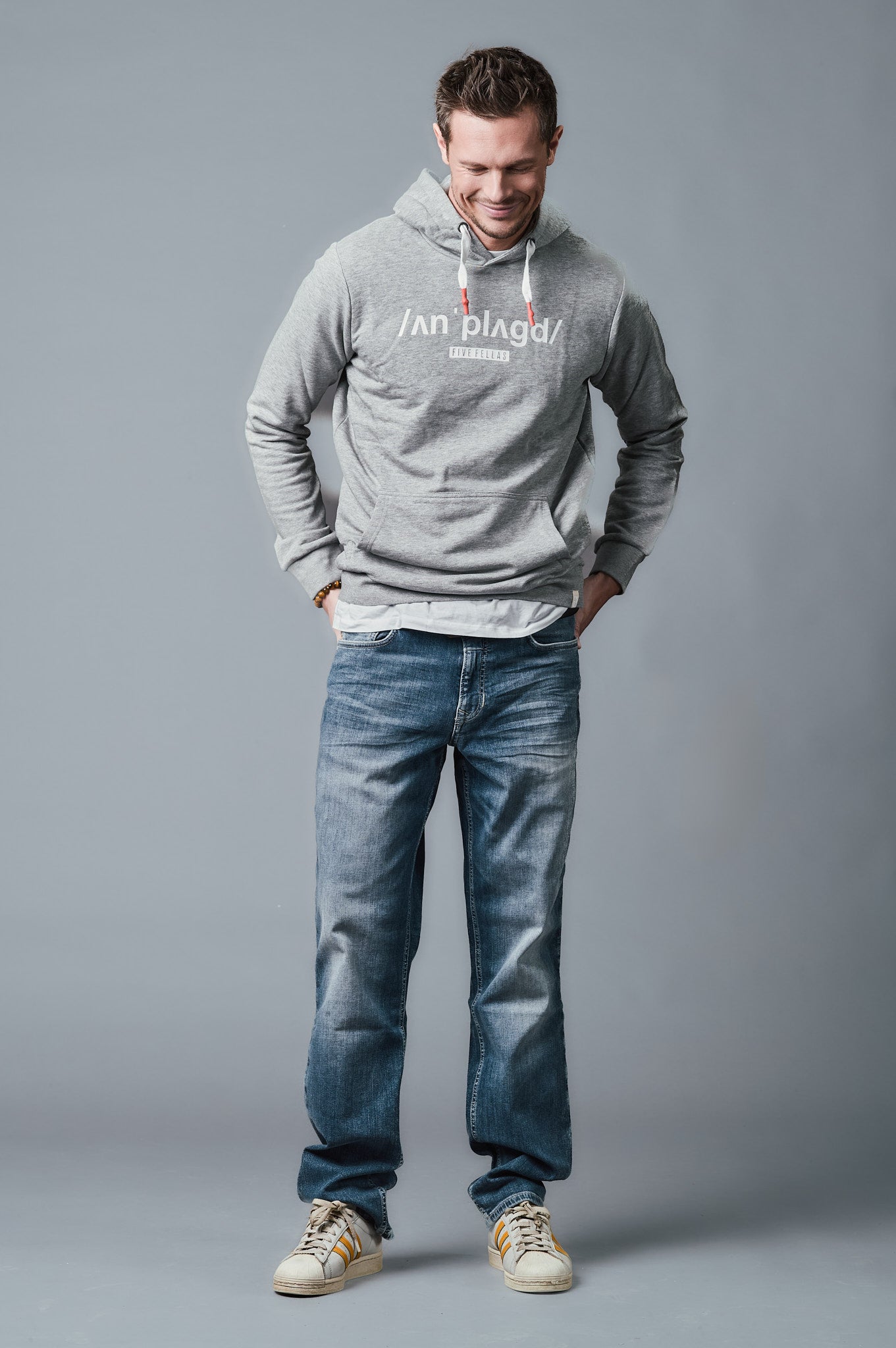 STANLEY - Hoody - Slim Fit - Grey