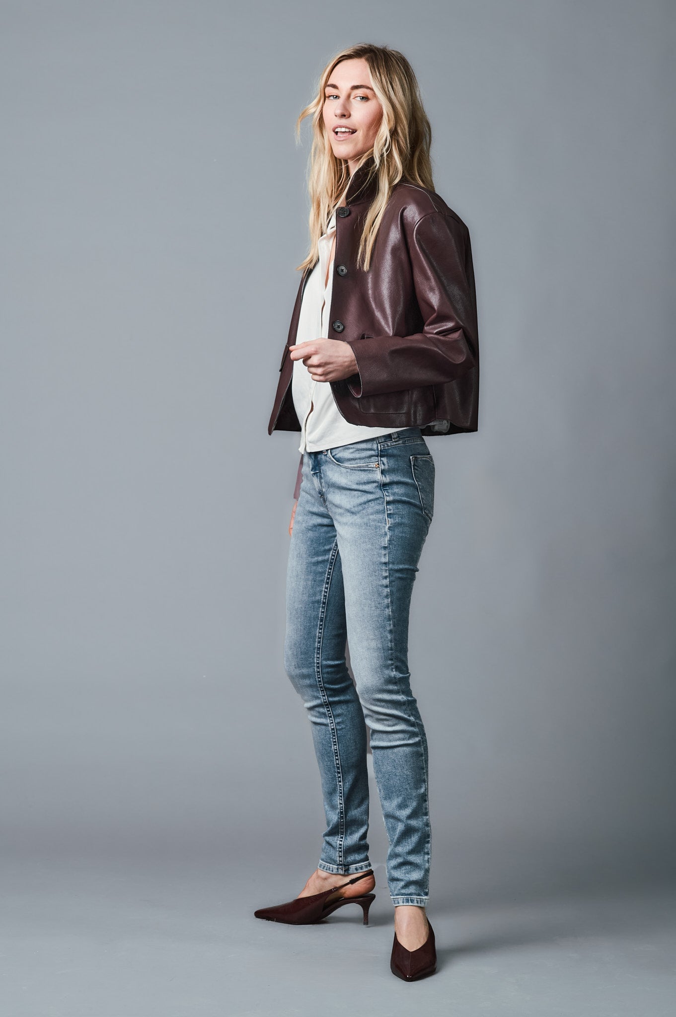 ZURI Skinny Fit - Mittelblau
