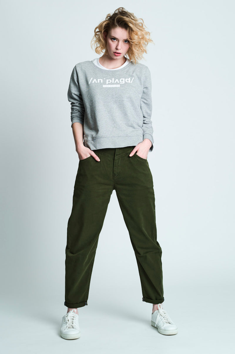 OLIVIA Mom Jeans - Olive