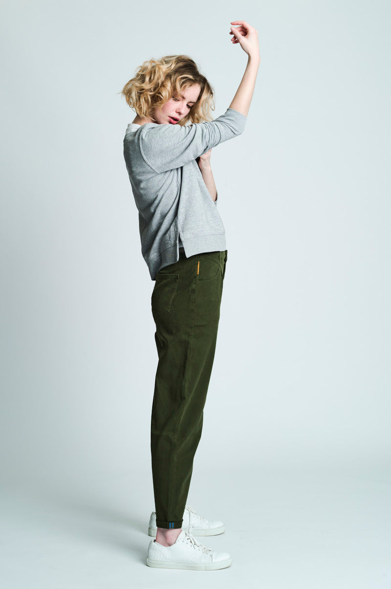 OLIVIA Mom Jeans - Olive