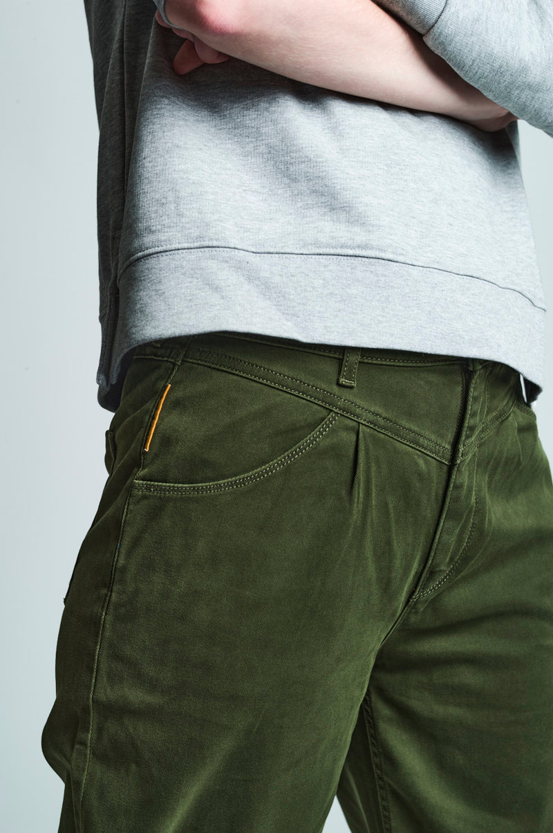 OLIVIA Mom Jeans - Olive
