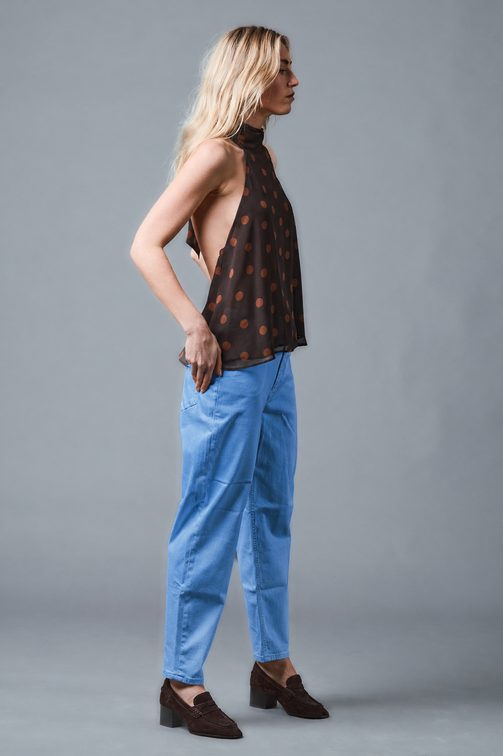 OLIVIA Barrel Fit - Cotton-Leinen - Hellblau