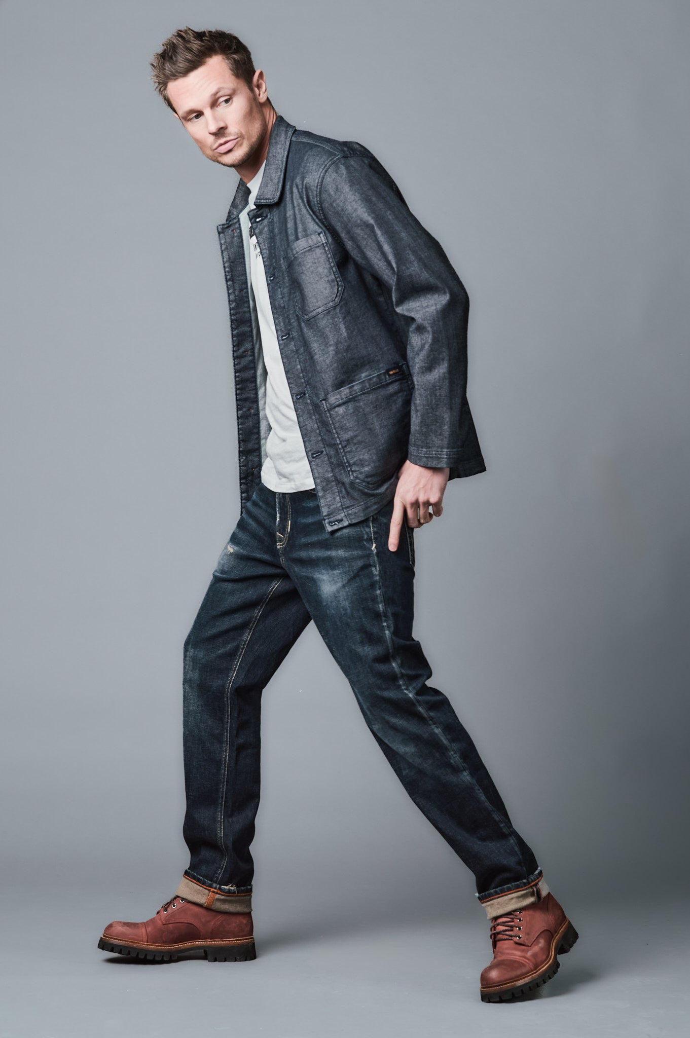 OVER-JACKET Relaxed Fit - Dunkelblau - 500-6M