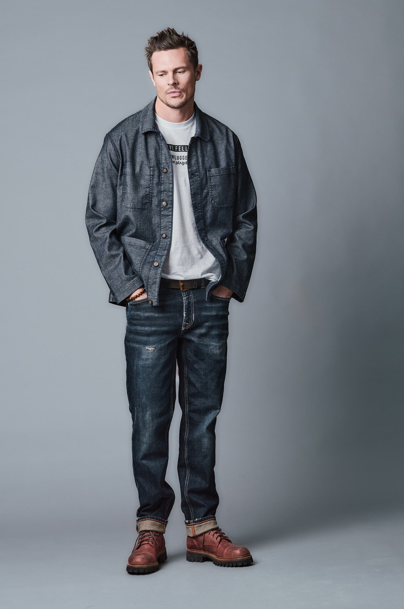 OVER-JACKET Relaxed Fit - Dunkelblau - 500-6M