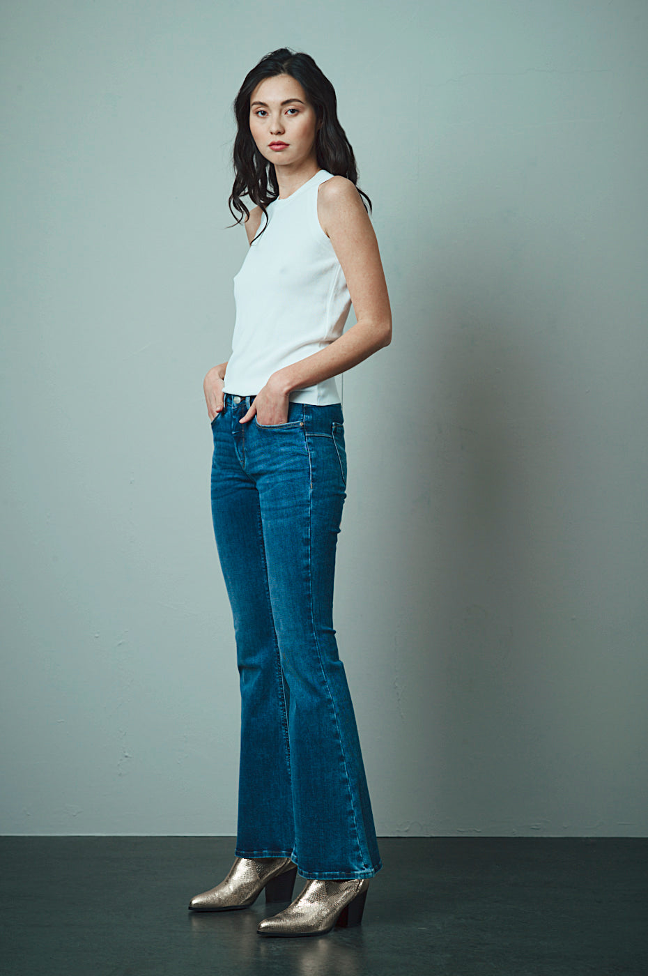 RUBY Slim-Flared - Hellblau - 533-36M