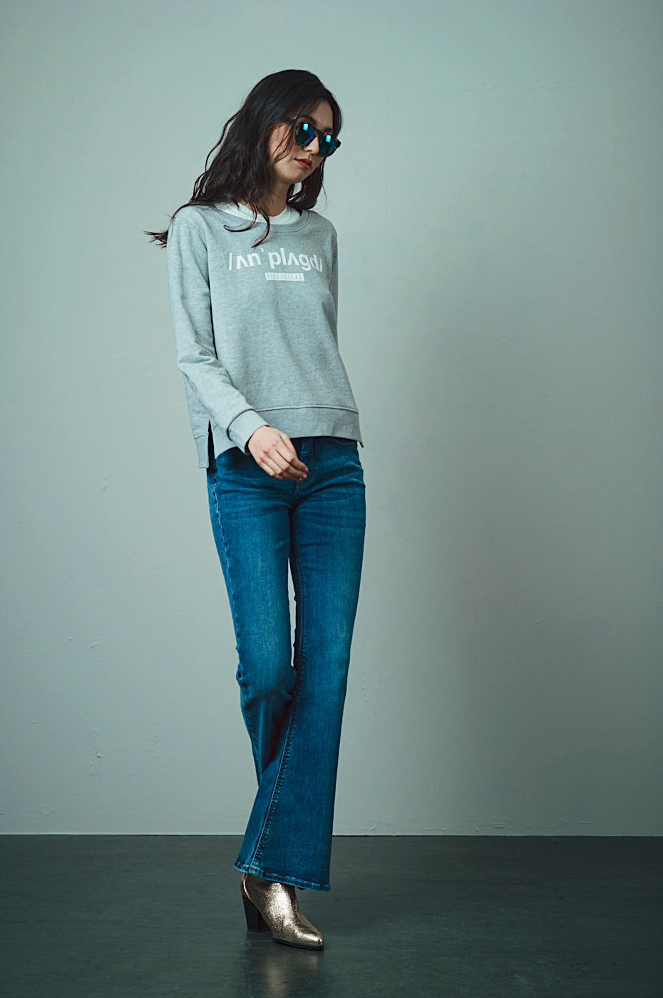 RUBY Slim-Flared - Hellblau - 533-36M
