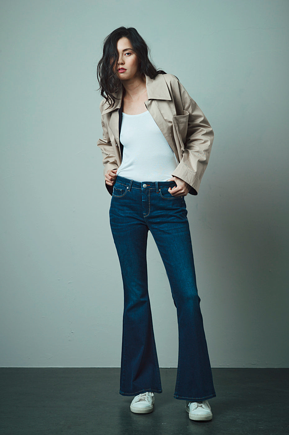 RUBY Slim-Flared Mittelblau - 523-24M