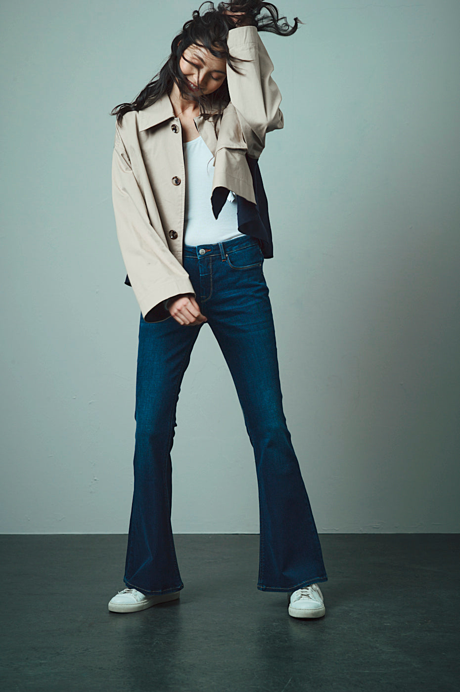 RUBY Slim-Flared Mittelblau - 523-24M