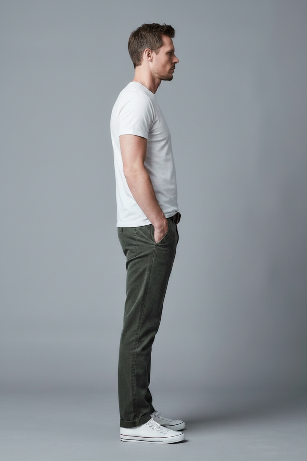 TIM Slim Fit - Twill - Olive