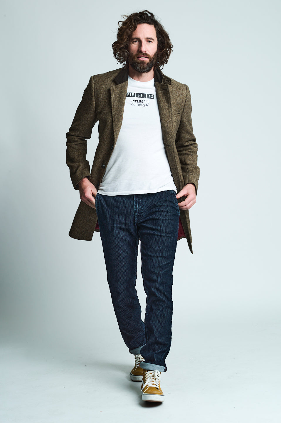 TIM Slim Fit - Velvet-Denim - Kordoptik