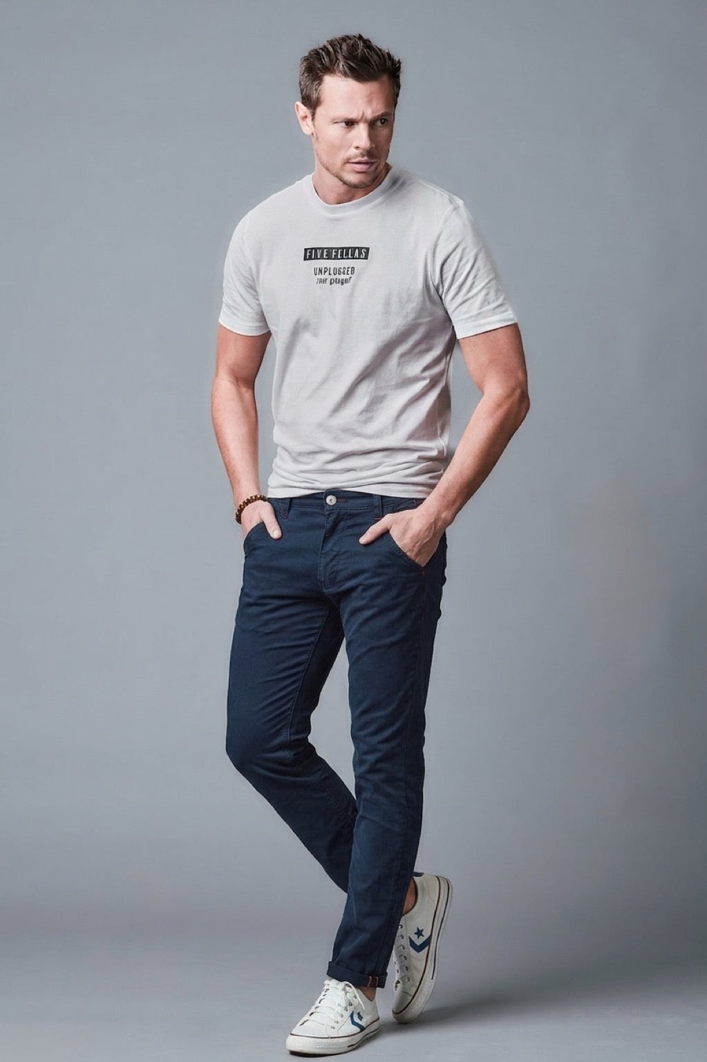 TIM Slim Fit - Twill - Navy