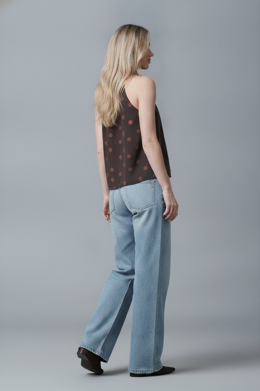 AVA Wide Leg - Cotton-Leinen - Hellblau