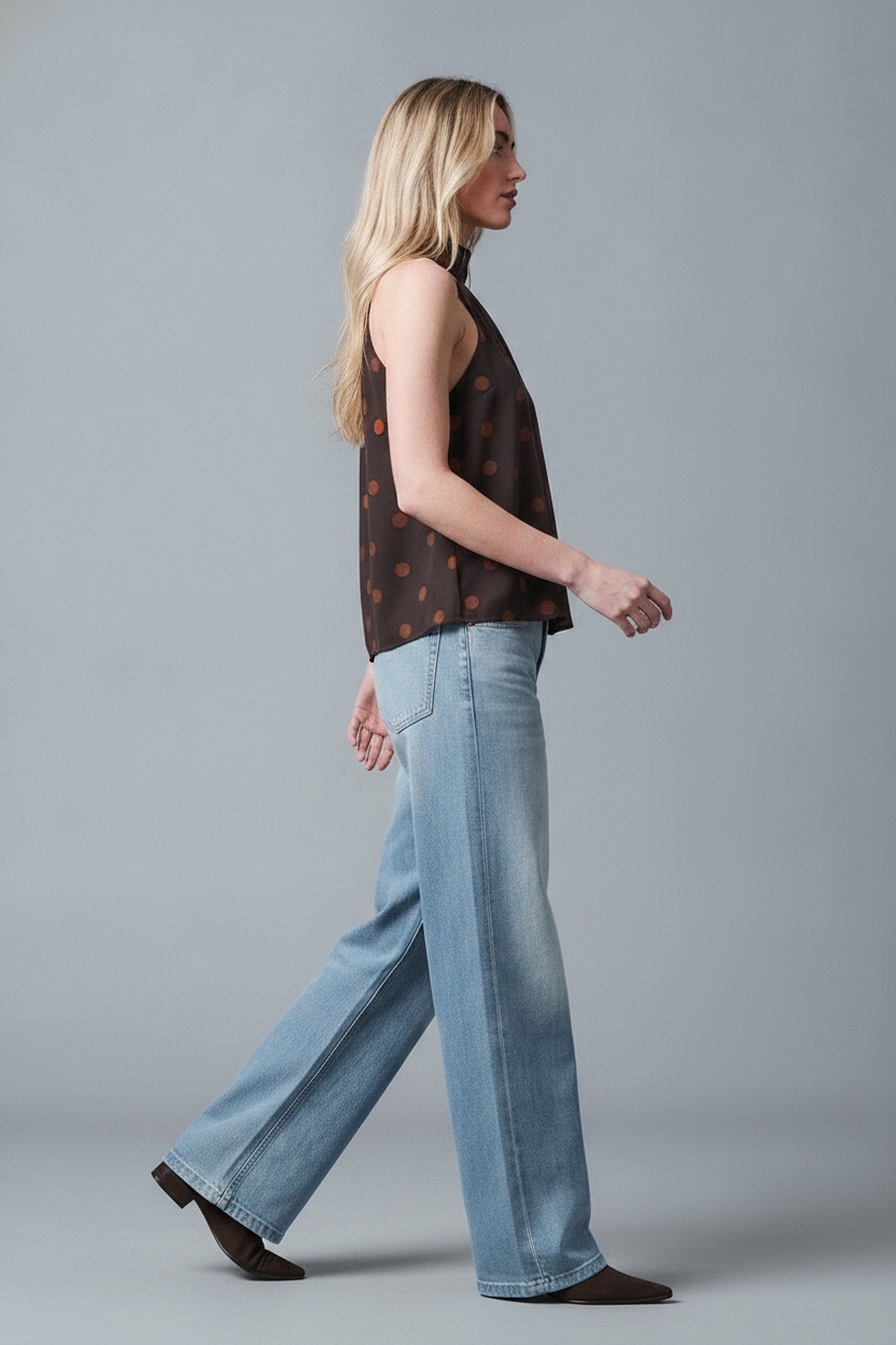 AVA Wide Leg - Cotton-Leinen - Hellblau