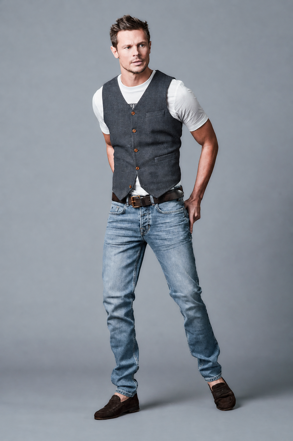 DANNY Slim Fit - Hellblau - 533-36M