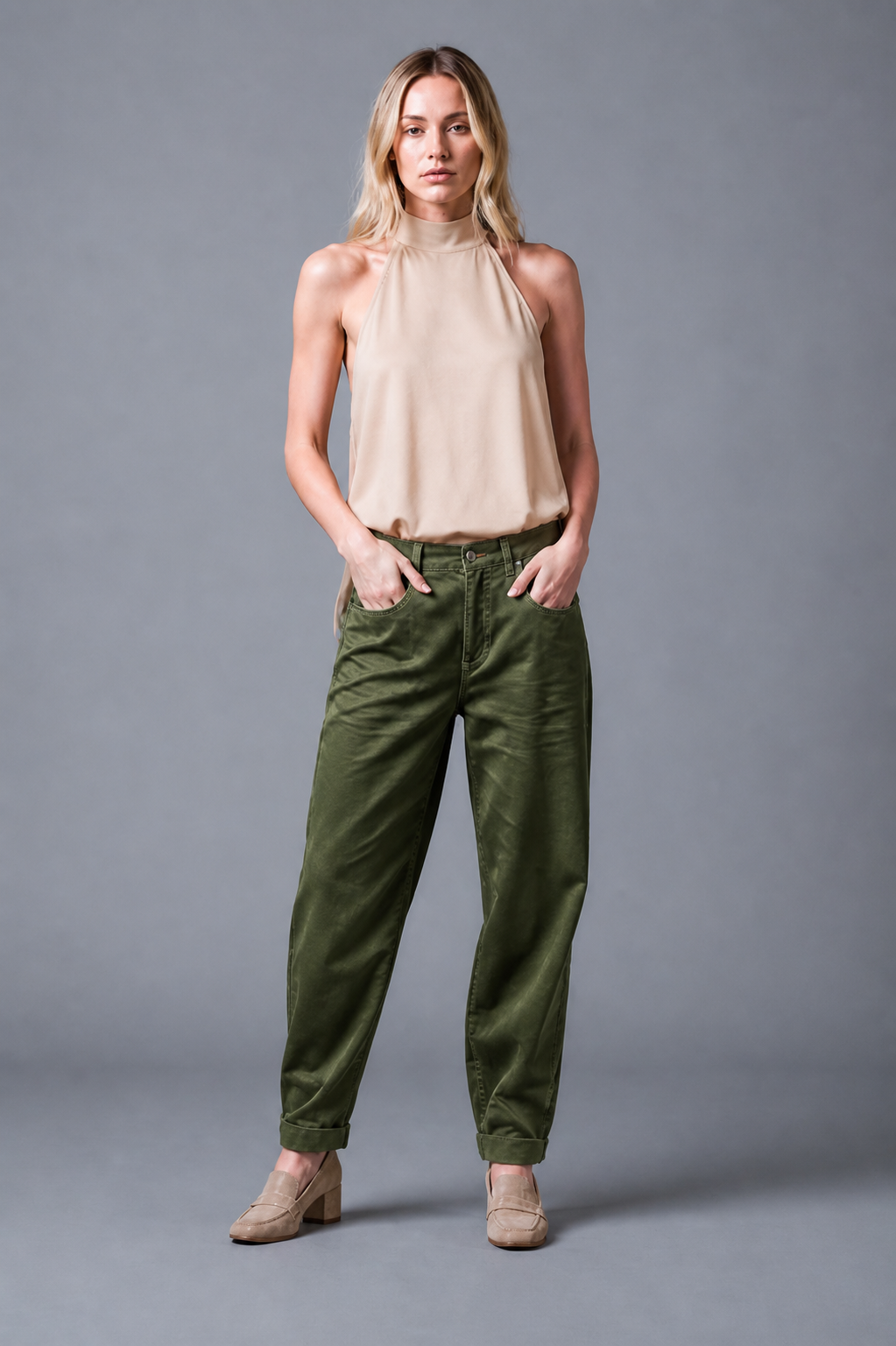OLIVIA Barrel Fit - Olive
